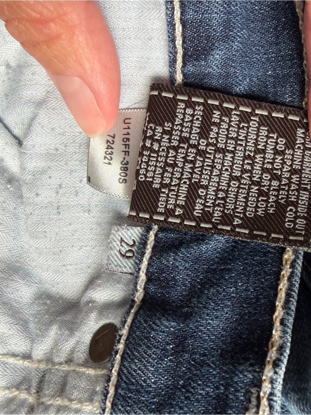 7 For All Mankind Dojo Jeans 29 Low Rise Flare Wide Leg Y2K Medium Wash - Picture 6 of 14